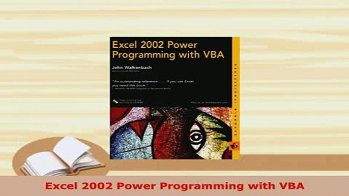 PDF  Excel 2002 Power Programming with VBA  Read Online