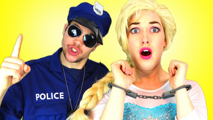 Frozen Elsa Arrested! w_ Spiderman, Pink Spidergirl, Anna & Joker! Superhero Fun in Real Life _) (1080p)