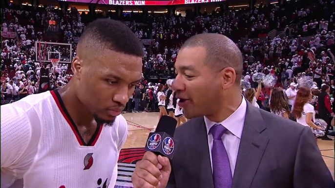 Damian Lillard Postgame Interview - Clippers vs Blazers - April 23, 2016 - 2016 NBA Playoffs