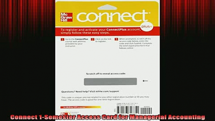 READ book  Connect 1Semester Access Card for Managerial Accounting Online Free