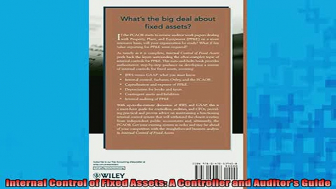 READ book  Internal Control of Fixed Assets A Controller and Auditors Guide Online Free