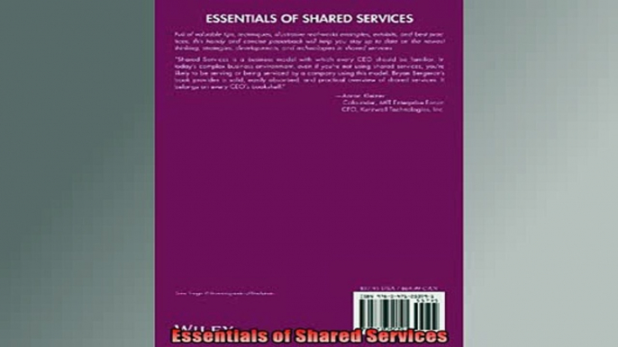 READ book  Essentials of Shared Services Online Free