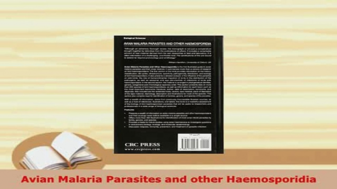 PDF  Avian Malaria Parasites and other Haemosporidia Read Online