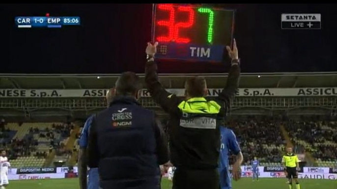 Red Card Lorenzo Lollo - Carpi 1-0 Empoli (25.04.2016) Serie A