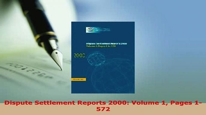 Download  Dispute Settlement Reports 2000 Volume 1 Pages 1572  Read Online