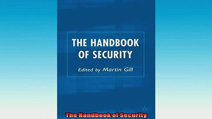 READ book  The Handbook of Security  FREE BOOOK ONLINE