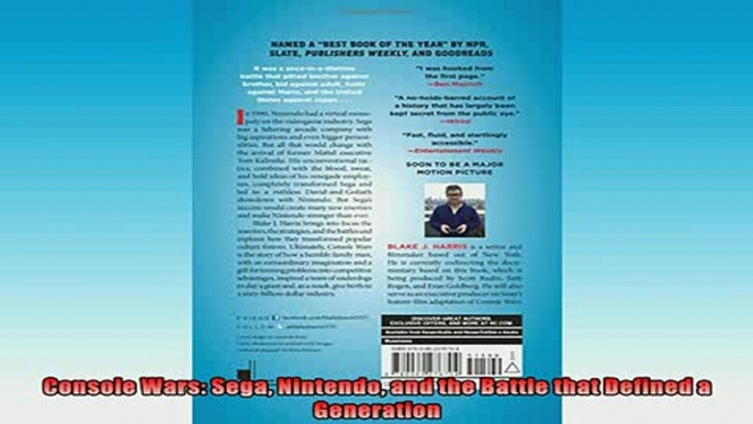 Free PDF Downlaod  Console Wars Sega Nintendo and the Battle that Defined a Generation  DOWNLOAD ONLINE