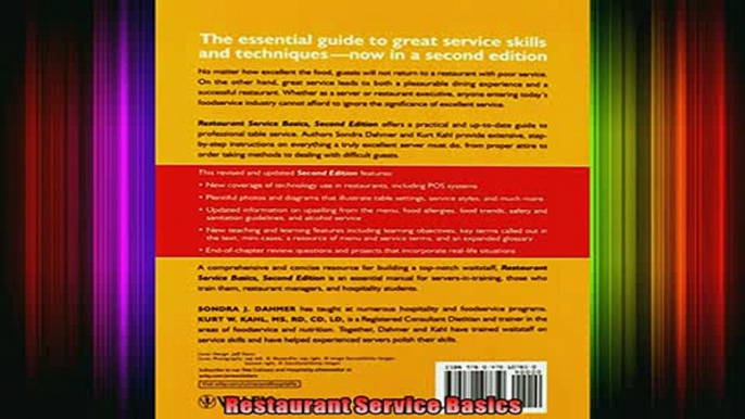 READ book  Restaurant Service Basics Online Free