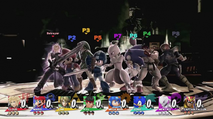 Clouds Final Smash 8 player mode Super Smash Bros Wii U