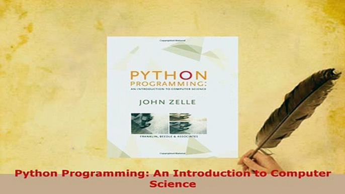 PDF  Python Programming An Introduction to Computer Science  EBook