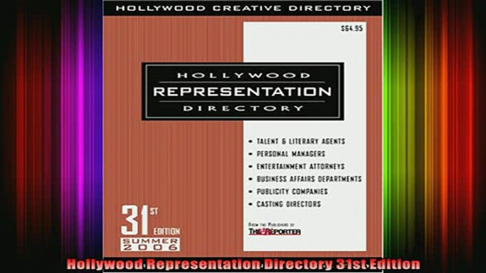 READ book  Hollywood Representation Directory 31st Edition Full Ebook Online Free