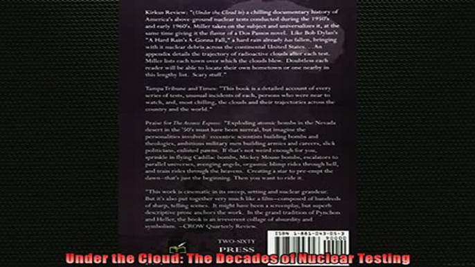 READ book  Under the Cloud The Decades of Nuclear Testing  FREE BOOOK ONLINE