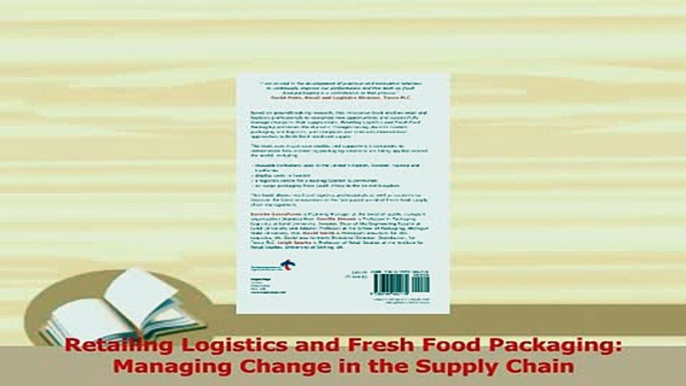 PDF  Retailing Logistics and Fresh Food Packaging Managing Change in the Supply Chain Download Online