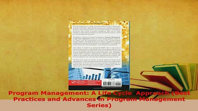 PDF  Program Management A Life Cycle  Approach Best Practices and Advances in Program PDF Book Free