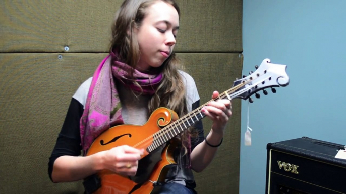 Carter Vintage Guitars Sarah Jarosz on a Gilchrist F 5C