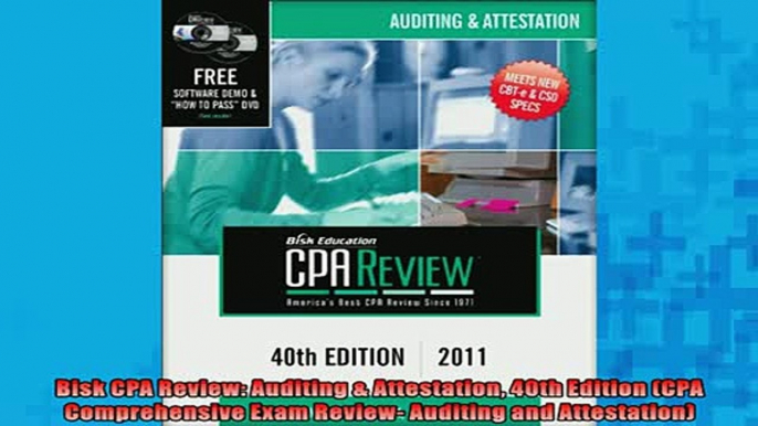 READ THE NEW BOOK   Bisk CPA Review Auditing  Attestation 40th Edition CPA Comprehensive Exam Review  FREE BOOOK ONLINE