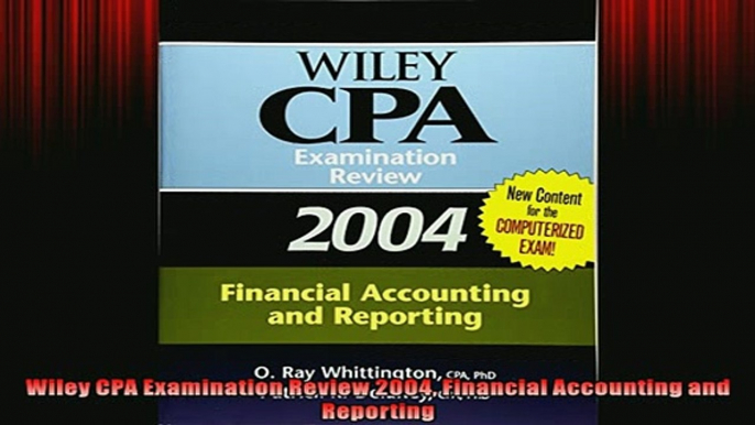 FAVORIT BOOK   Wiley CPA Examination Review 2004 Financial Accounting and Reporting  FREE BOOOK ONLINE