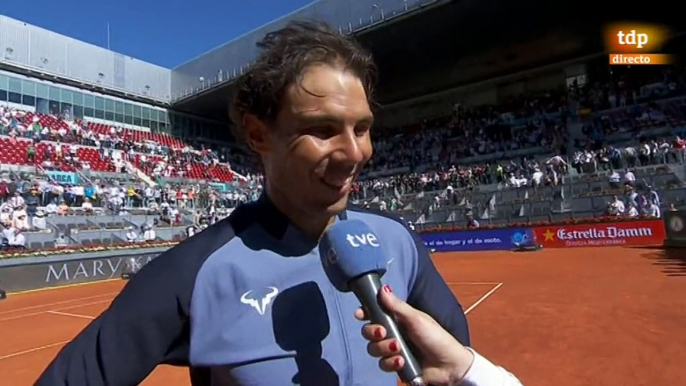 Rafael Nadal On-court interview / R2 Madrid Open 2016