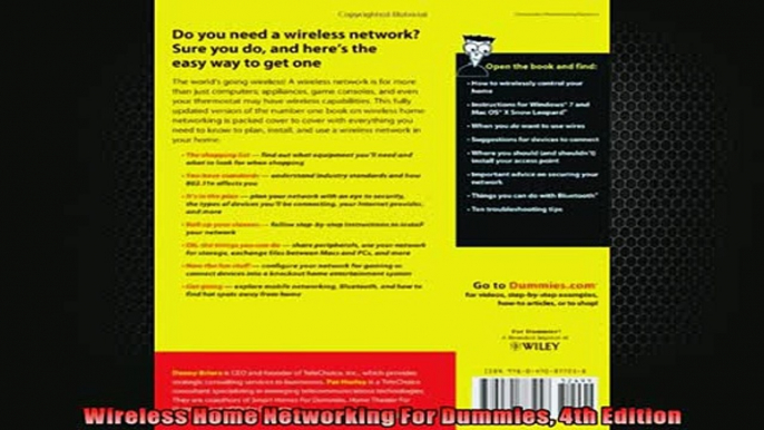 FAVORIT BOOK   Wireless Home Networking For Dummies 4th Edition  FREE BOOOK ONLINE