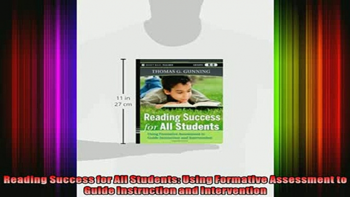 DOWNLOAD FREE Ebooks  Reading Success for All Students Using Formative Assessment to Guide Instruction and Full Ebook Online Free