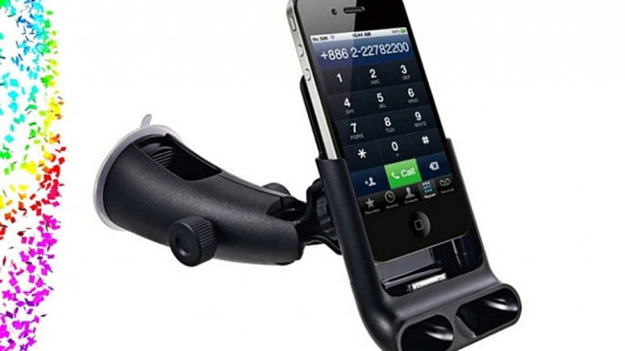 Ozaki iCarry M Support voiture à ventouse avec chargeur pour iPhone 4 / 3GS Noir Version M