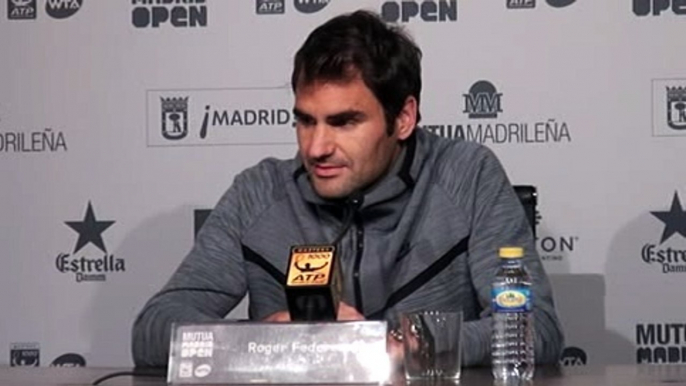 ATP - Mutua Madrid Open 2016 - Roger Federer : "J'espère être à 100% à Roland-Garros"