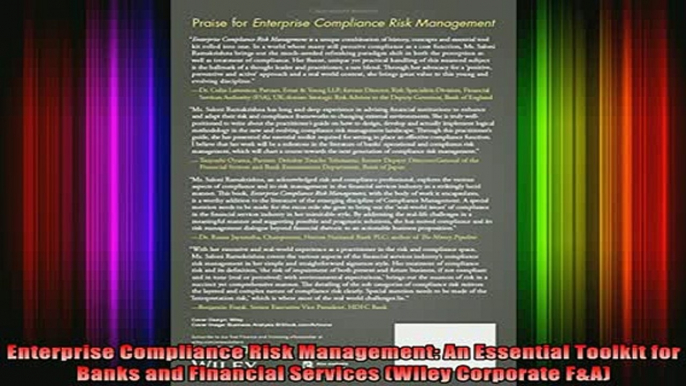 new book  Enterprise Compliance Risk Management An Essential Toolkit for Banks and Financial