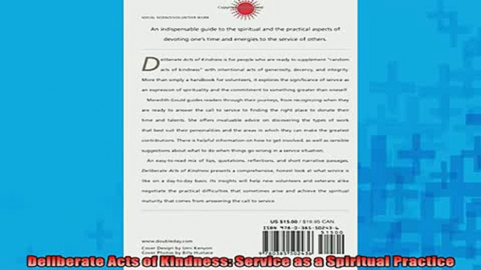 READ book  Deliberate Acts of Kindness Service as a Spiritual Practice Full Free