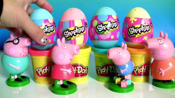 Peppa Pig Play Doh Surprise Shopkins Easter Eggs Surprise Season4 | Ovinhos de Páscoa Sho