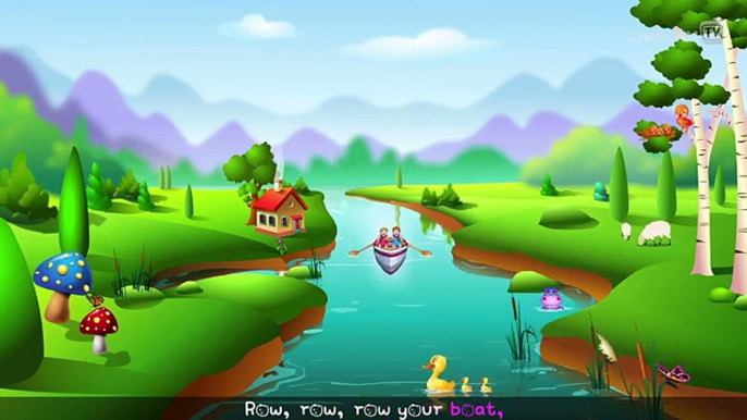 Row Row Row Your Boat Nursery Rhyme with Lyrics - Lullaby Songs for Babies by ChuChuTV