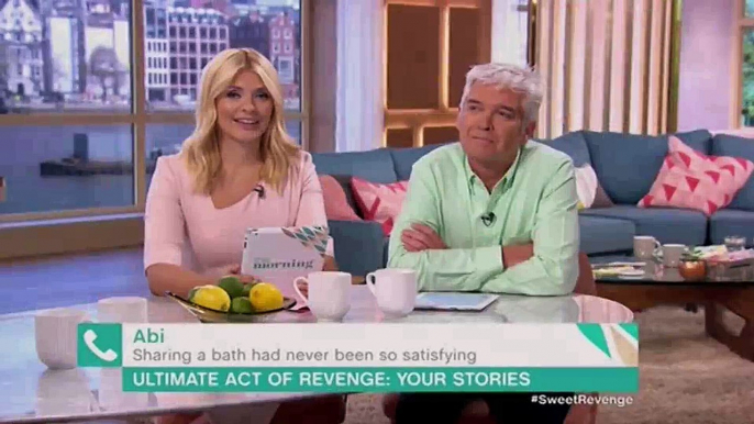 This Morning: Holly and Phil lose it after woman confesses her 'ultimate act of revenge’ on cheating boyfriend