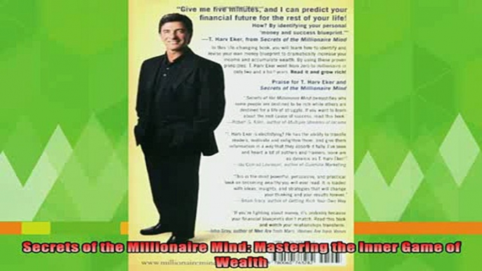 best book  Secrets of the Millionaire Mind Mastering the Inner Game of Wealth