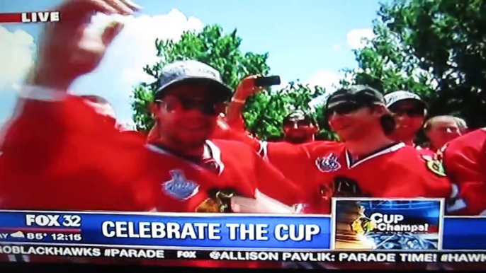 Corey Crawford Saying F*ck @ The Chicago Blackhawks Parade