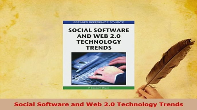 Download  Social Software and Web 20 Technology Trends  EBook