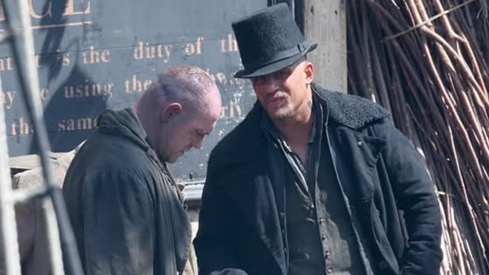 Tom Hardy Films 'Taboo' in Cornwall, England