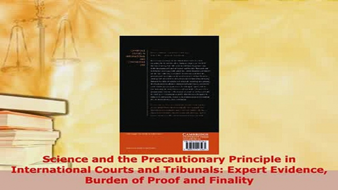 Download  Science and the Precautionary Principle in International Courts and Tribunals Expert  Read Online