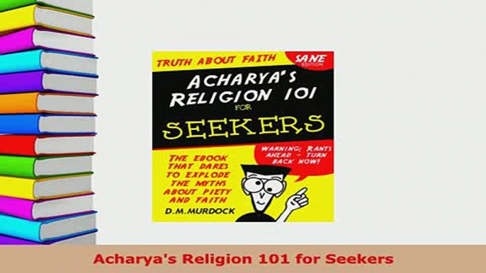 Download  Acharyas Religion 101 for Seekers  Read Online