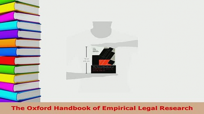 PDF  The Oxford Handbook of Empirical Legal Research  EBook