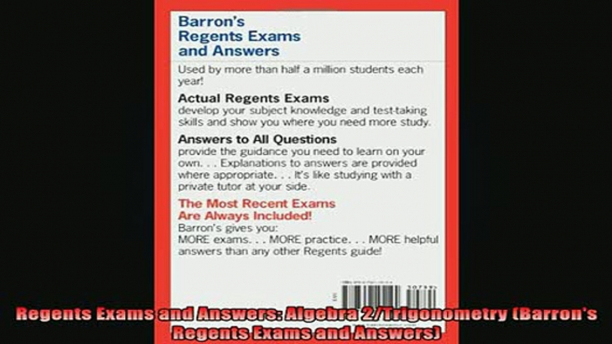 READ book  Regents Exams and Answers Algebra 2Trigonometry Barrons Regents Exams and Answers Full Free