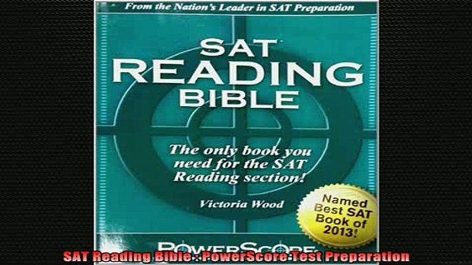 READ book  SAT Reading Bible  PowerScore Test Preparation Full Free