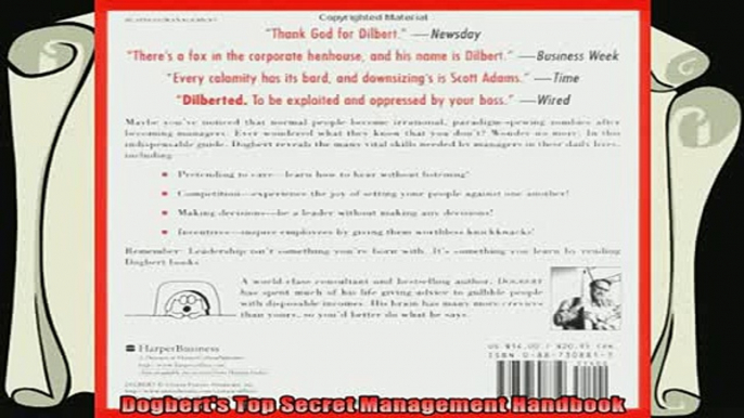 read here  Dogberts Top Secret Management Handbook