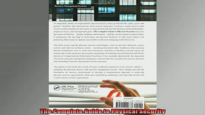 READ book  The Complete Guide to Physical Security Online Free