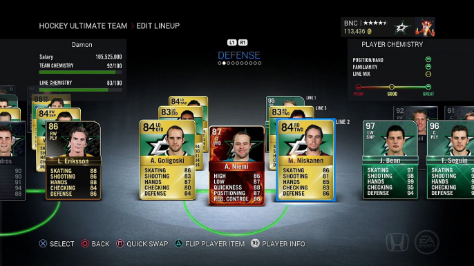 NHL 16 Stanley HUT Playoffs - Dallas Stars All-Time Team Build !!.