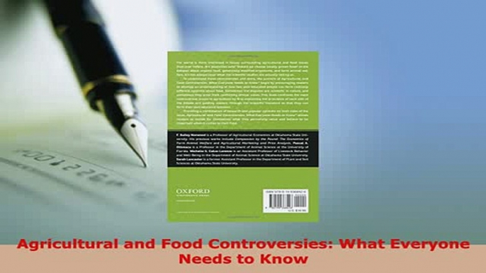 Download  Agricultural and Food Controversies What Everyone Needs to Know Free Books