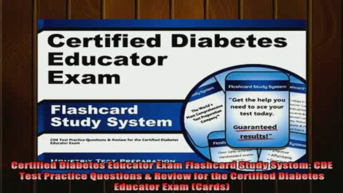 DOWNLOAD FREE Ebooks  Certified Diabetes Educator Exam Flashcard Study System CDE Test Practice Questions  Full Free