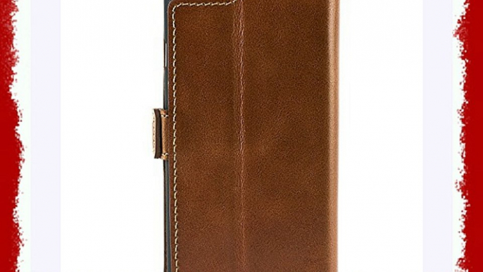 Etui - Coque fait à la main pour IPhone 6 - Etui luxe à rabat 100% CUIR véritable - Marron