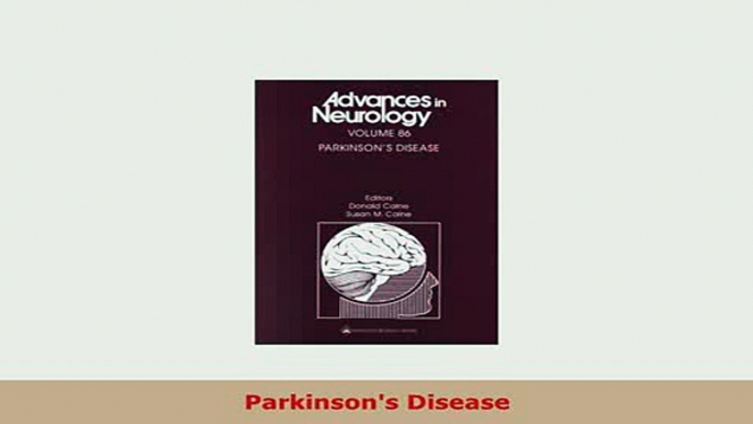 PDF  Parkinsons Disease Free Books