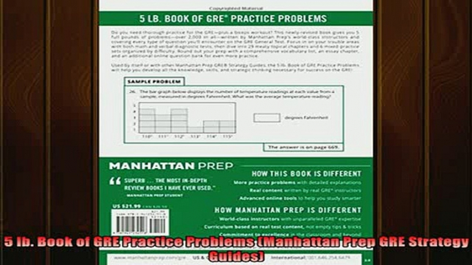 READ book  5 lb Book of GRE Practice Problems Manhattan Prep GRE Strategy Guides Full Free