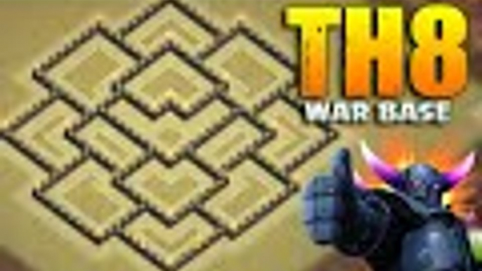 Clash Of Clans - New update - Town hall 8 Th8 War Base Anti Dragon Hog!