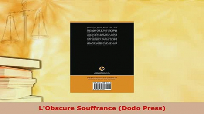 PDF  LObscure Souffrance Dodo Press Download Online